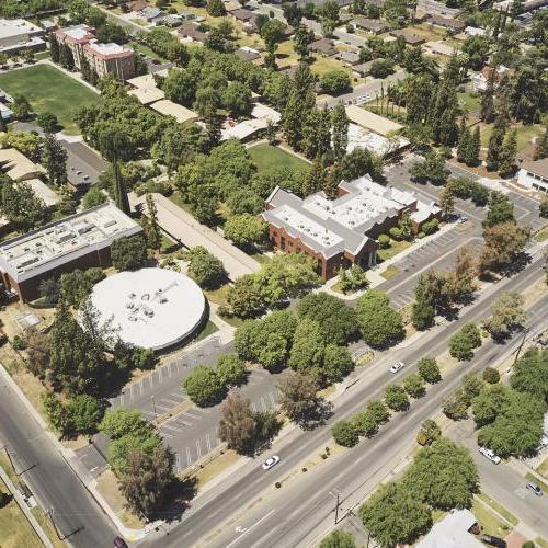 Aerial view of Fresno Main Campus